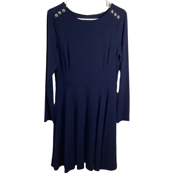 White House Black Market Dresses & Skirts - White House Black Market Fit & Flare Blue Dress